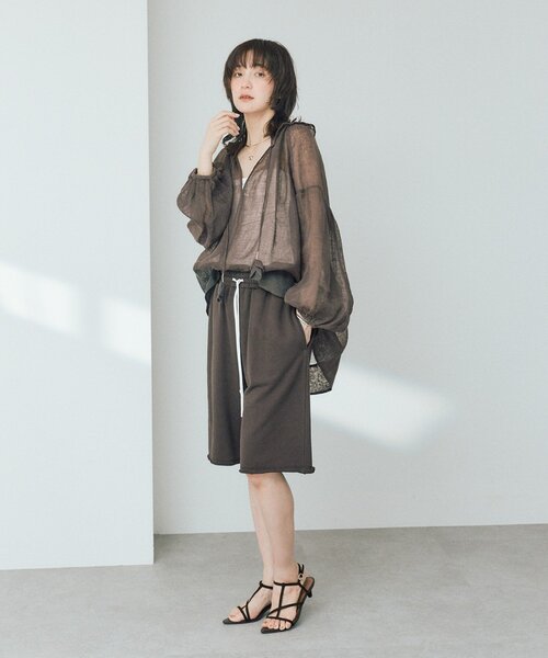 RIVE DROITE（リヴドロワ）の「【à Nice】リネンギャザーブラウス（シャツ/ブラウス・レディース・ブルー/ベージュ/ブラウン/ピンク・FREE）」の5枚目の写真