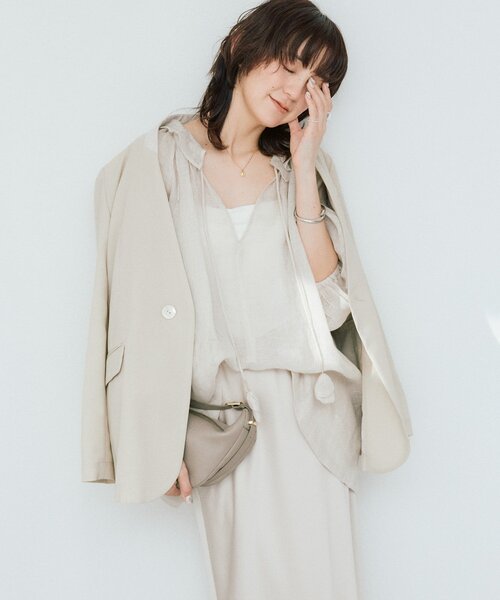 RIVE DROITE（リヴドロワ）の「【à Nice】リネンギャザーブラウス（シャツ/ブラウス・レディース・ブルー/ベージュ/ブラウン/ピンク・FREE）」の13枚目の写真