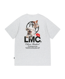 FLYING PUPPY TEE light heather gray