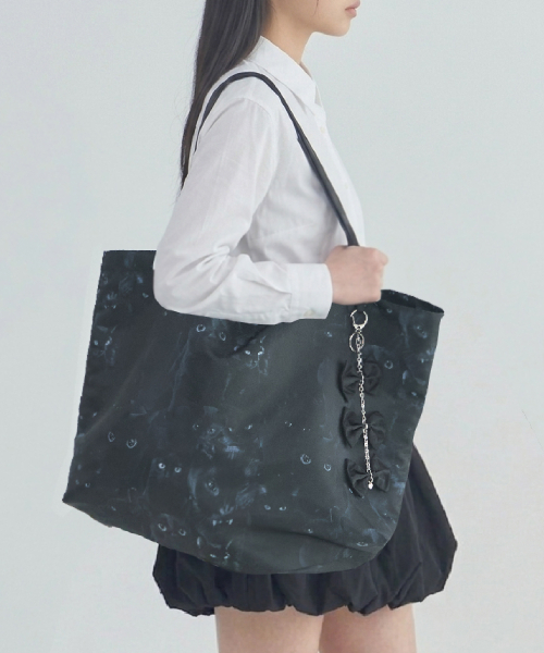 MOIREMOA(モアレモア)の「Midnight Feline Big Bag-Black(エコバッグ/サブバッグ・レディース・その他・FREE)」の8枚目の写真