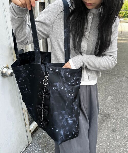 MOIREMOA(モアレモア)の「Midnight Feline Big Bag-Black(エコバッグ/サブバッグ・レディース・その他・FREE)」の9枚目の写真
