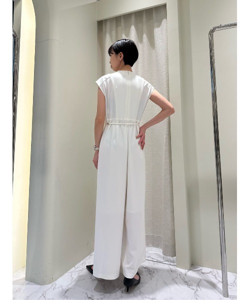 ESTNATION(エストネーション)の「ESTNATION / ワイドタックオールインワン(つなぎ/オールインワン・レディース・ブラック/オフホワイト・38/36)」の10枚目の写真