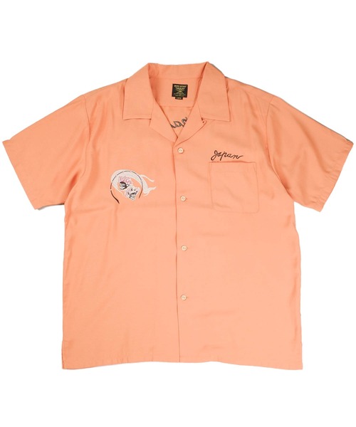 HOUSTON(ヒューストン)の「【UT207】【HOUSTON/ヒューストン】FUUJIN & RAIJIN SOUVENIR SHIRT 41278(シャツ/ブラウス・メンズ・ブラック/オレンジ・LARGE)」の12枚目の写真