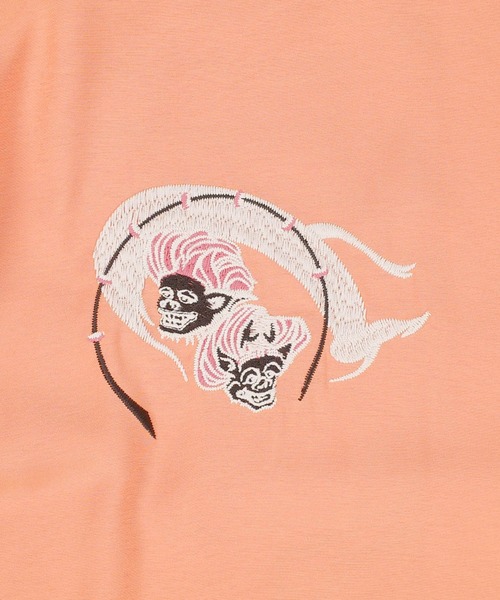 HOUSTON(ヒューストン)の「【UT207】【HOUSTON/ヒューストン】FUUJIN & RAIJIN SOUVENIR SHIRT 41278(シャツ/ブラウス・メンズ・ブラック/オレンジ・LARGE)」の16枚目の写真