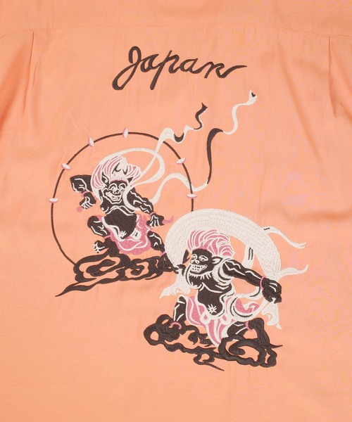 HOUSTON(ヒューストン)の「【UT207】【HOUSTON/ヒューストン】FUUJIN & RAIJIN SOUVENIR SHIRT 41278(シャツ/ブラウス・メンズ・ブラック/オレンジ・LARGE)」の20枚目の写真