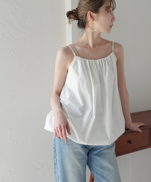 Noble（ノーブル）の「【洗える】le / ル SHIRRING BALLON BLOUSE（シャツ/ブラウス・レディース・ブラック/ホワイト・FREE）」の2枚目の写真
