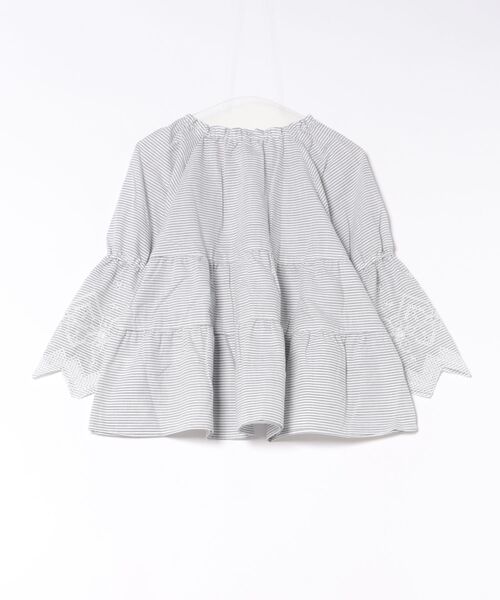 KID BLUE(キッドブルー)の「キッドブルー -26スラブエンブ -8分袖トップス -KODN546 -kidblue(シャツ/ブラウス・レディース・ネイビー/オフホワイト・M)」の3枚目の写真