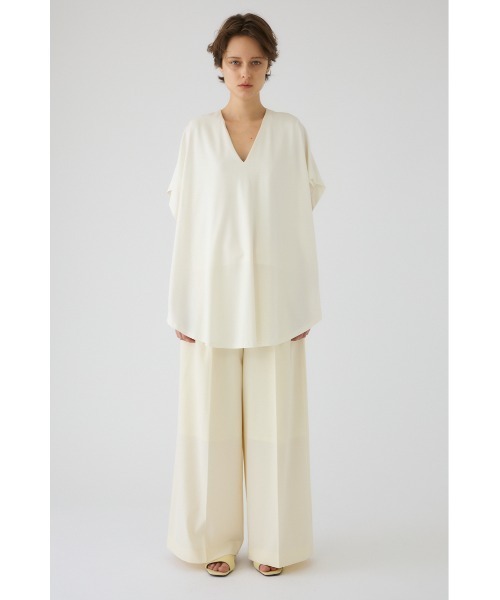 RIM.ARK(リムアーク)の「Relaxed flap tops リラックスド フラップ トップス(Tシャツ/カットソー・レディース・ブルー/ホワイト/ネイビー/ブラック・FREE)」の2枚目の写真