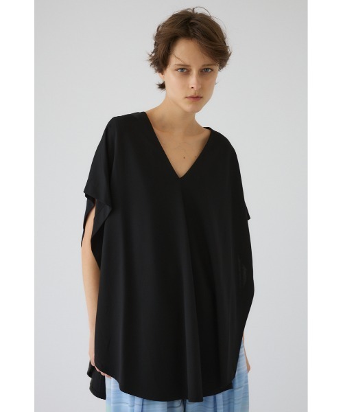 RIM.ARK(リムアーク)の「Relaxed flap tops リラックスド フラップ トップス(Tシャツ/カットソー・レディース・ブルー/ホワイト/ネイビー/ブラック・FREE)」の6枚目の写真