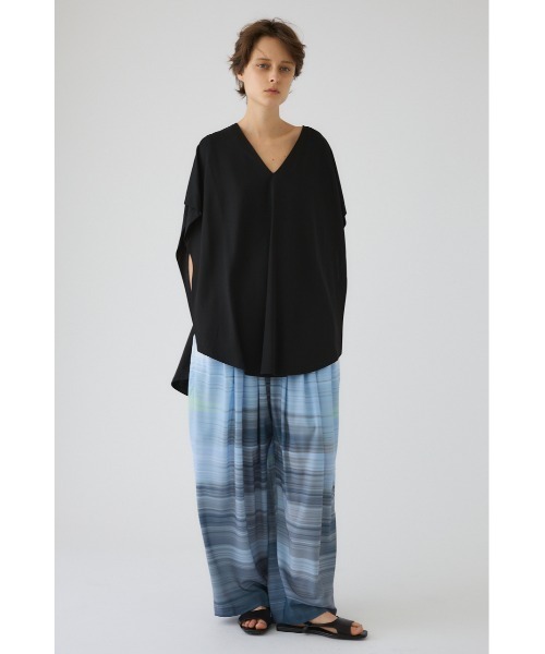 RIM.ARK(リムアーク)の「Relaxed flap tops リラックスド フラップ トップス(Tシャツ/カットソー・レディース・ブルー/ホワイト/ネイビー/ブラック・FREE)」の8枚目の写真