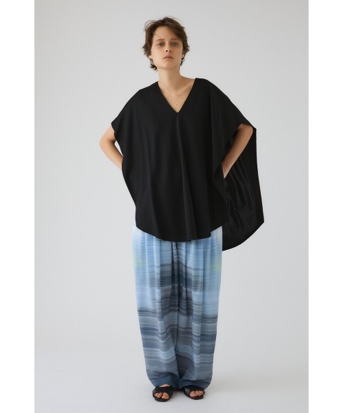 RIM.ARK(リムアーク)の「Relaxed flap tops リラックスド フラップ トップス(Tシャツ/カットソー・レディース・ブルー/ホワイト/ネイビー/ブラック・FREE)」の10枚目の写真