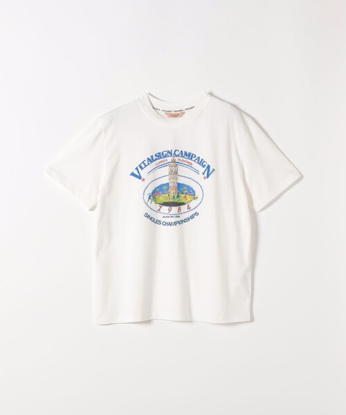 SHIPS any(シップス エニィ)の「VITALSIGN:〈洗濯機可能〉プリント TEE(Tシャツ/カットソー・レディース・ホワイト/ホワイト系その他/ナチュラル・ONE SIZE)」の3枚目の写真