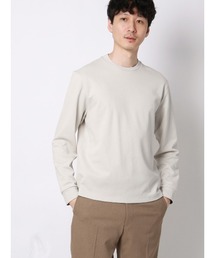 オフィT／Tシャツ／長袖／ウォッシャブル／プレーティング鹿の子／無地