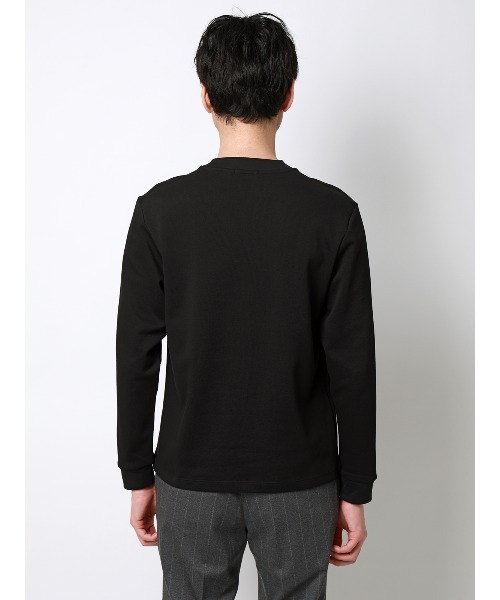 SUIT SQUARE(スーツスクエア)の「オフィT/Tシャツ/長袖/ウォッシャブル/プレーティング鹿の子/無地(Tシャツ/カットソー・メンズ・ブラック/グレー/ホワイト/ブラウン・S/M/L/LL/3L)」の10枚目の写真