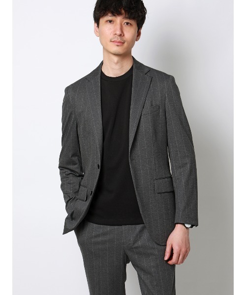 SUIT SQUARE(スーツスクエア)の「オフィT/Tシャツ/長袖/ウォッシャブル/プレーティング鹿の子/無地(Tシャツ/カットソー・メンズ・ブラック/グレー/ホワイト/ブラウン・S/M/L/LL/3L)」の15枚目の写真