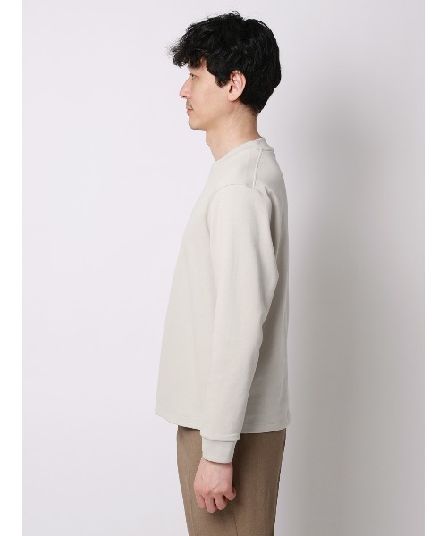 SUIT SQUARE(スーツスクエア)の「オフィT/Tシャツ/長袖/ウォッシャブル/プレーティング鹿の子/無地(Tシャツ/カットソー・メンズ・ブラック/グレー/ホワイト/ブラウン・S/M/L/LL/3L)」の17枚目の写真