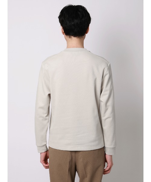 SUIT SQUARE(スーツスクエア)の「オフィT/Tシャツ/長袖/ウォッシャブル/プレーティング鹿の子/無地(Tシャツ/カットソー・メンズ・ブラック/グレー/ホワイト/ブラウン・S/M/L/LL/3L)」の18枚目の写真