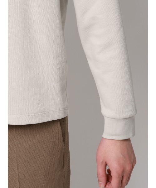 SUIT SQUARE(スーツスクエア)の「オフィT/Tシャツ/長袖/ウォッシャブル/プレーティング鹿の子/無地(Tシャツ/カットソー・メンズ・ブラック/グレー/ホワイト/ブラウン・S/M/L/LL/3L)」の20枚目の写真