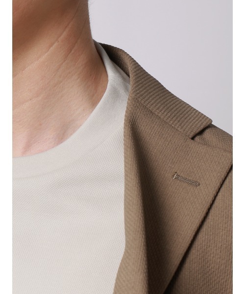 SUIT SQUARE(スーツスクエア)の「オフィT/Tシャツ/長袖/ウォッシャブル/プレーティング鹿の子/無地(Tシャツ/カットソー・メンズ・ブラック/グレー/ホワイト/ブラウン・S/M/L/LL/3L)」の21枚目の写真