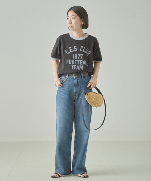 journal standard L'essage(ジャーナルスタンダードレサージュ)の「《L.E.S》リンガーTシャツ(Tシャツ/カットソー・レディース・ベージュ/ホワイト/ブラック・FREE)」の9枚目の写真