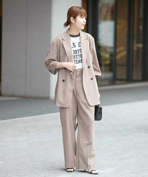 journal standard L'essage(ジャーナルスタンダードレサージュ)の「《L.E.S》リンガーTシャツ(Tシャツ/カットソー・レディース・ベージュ/ホワイト/ブラック・FREE)」の10枚目の写真