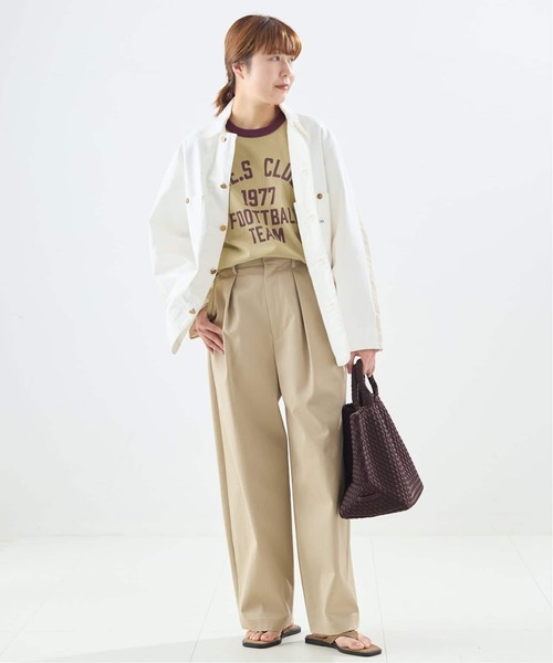 journal standard L'essage(ジャーナルスタンダードレサージュ)の「《L.E.S》リンガーTシャツ(Tシャツ/カットソー・レディース・ベージュ/ホワイト/ブラック・FREE)」の11枚目の写真