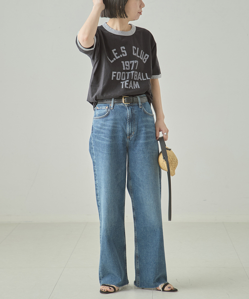 journal standard L'essage(ジャーナルスタンダードレサージュ)の「《L.E.S》リンガーTシャツ(Tシャツ/カットソー・レディース・ベージュ/ホワイト/ブラック・FREE)」の12枚目の写真