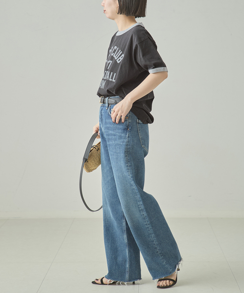 journal standard L'essage(ジャーナルスタンダードレサージュ)の「《L.E.S》リンガーTシャツ(Tシャツ/カットソー・レディース・ベージュ/ホワイト/ブラック・FREE)」の13枚目の写真