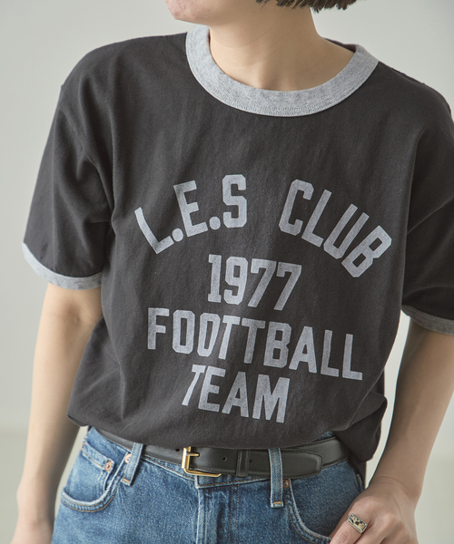 journal standard L'essage(ジャーナルスタンダードレサージュ)の「《L.E.S》リンガーTシャツ(Tシャツ/カットソー・レディース・ベージュ/ホワイト/ブラック・FREE)」の17枚目の写真