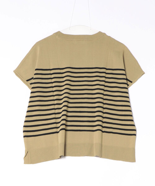 BELLUNA PLUS（ベルーナ）の「シャリ冷！多機能フレンチ袖ニットＴシャツ（ニット/セーター・レディース・ブラウン系/バイオレット/ブラック×ホワイト/ワイン系・LARGE/MEDIUM/X-LARGE）」の9枚目の写真