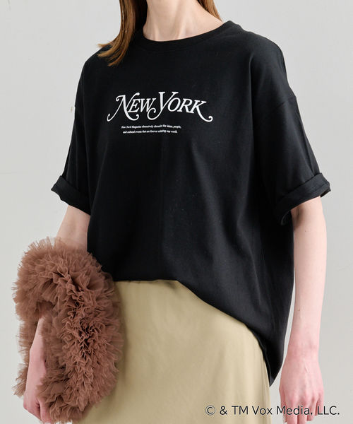 U by SPICK&SPAN(ユーバイスピックアンドスパン)の「New York Magazine ロゴ TEE(Tシャツ/カットソー・レディース・ブラック/カーキ/ホワイト・SMALL)」の3枚目の写真