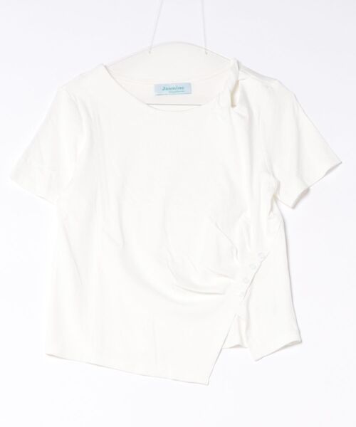 Jasmine Grandiflorum(ジャスミングランディフローラム)の「【Jasmine】カットアウトアシメトリーデザインTシャツ(Tシャツ/カットソー・レディース・ホワイト/ブラック・FREE)」の16枚目の写真