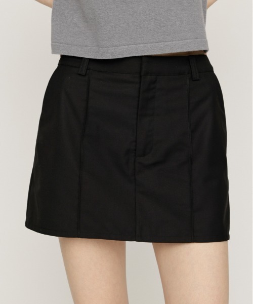 SLY(スライ)の「SKIRT LIKE S/PT スカートライクショートパンツ 春服 夏服(スラックス・レディース・ベージュ/ブラック・2/1)」の2枚目の写真