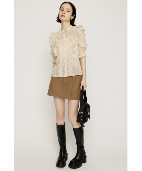 SLY(スライ)の「SKIRT LIKE S/PT スカートライクショートパンツ 春服 夏服(スラックス・レディース・ベージュ/ブラック・2/1)」の10枚目の写真