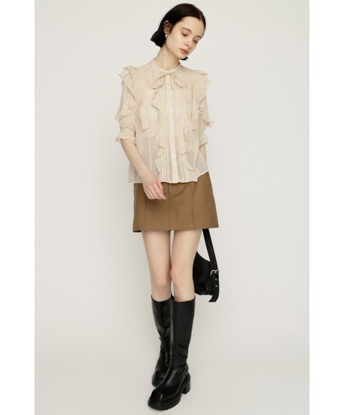 SLY(スライ)の「SKIRT LIKE S/PT スカートライクショートパンツ 春服 夏服(スラックス・レディース・ベージュ/ブラック・2/1)」の11枚目の写真