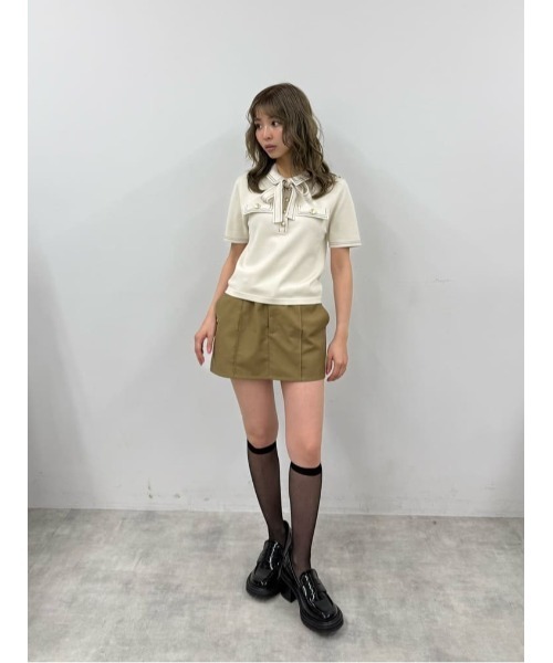 SLY（スライ）の「SKIRT LIKE S/PT スカートライクショートパンツ 春服 夏服（スラックス・レディース・ベージュ/ブラック・2/1）」の18枚目の写真