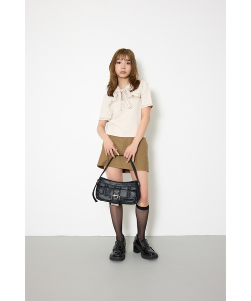SLY（スライ）の「SKIRT LIKE S/PT スカートライクショートパンツ 春服 夏服（スラックス・レディース・ベージュ/ブラック・2/1）」の16枚目の写真