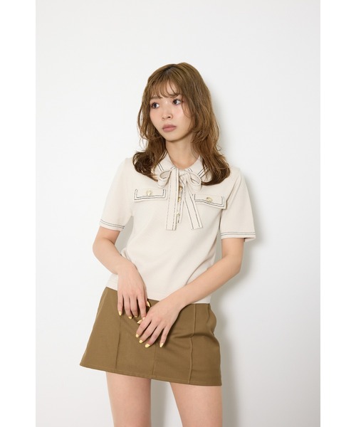 SLY（スライ）の「SKIRT LIKE S/PT スカートライクショートパンツ 春服 夏服（スラックス・レディース・ベージュ/ブラック・2/1）」の15枚目の写真