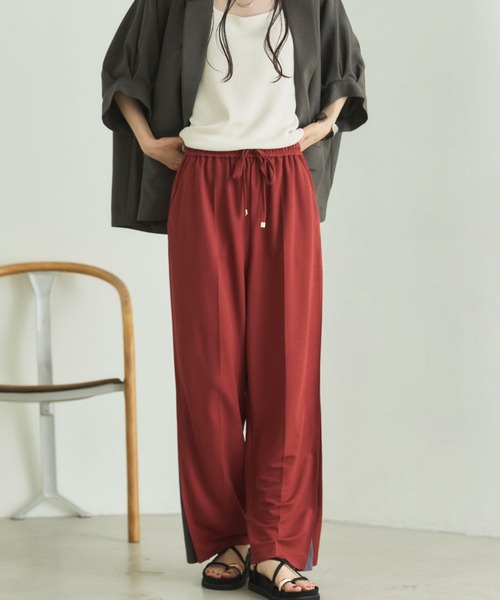 Doux archives(ドゥアルシーヴ)の「【接触冷感・マシンウォッシャブル】サイドラインパンツ(その他パンツ・レディース・ブラック/カーキ/レッド・FREE)」の14枚目の写真