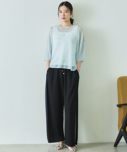 Doux archives(ドゥアルシーヴ)の「【接触冷感・マシンウォッシャブル】サイドラインパンツ(その他パンツ・レディース・ブラック/カーキ/レッド・FREE)」の20枚目の写真