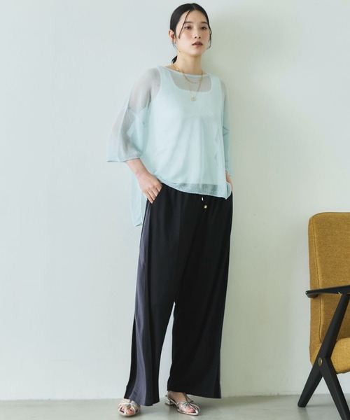 Doux archives(ドゥアルシーヴ)の「【接触冷感・マシンウォッシャブル】サイドラインパンツ(その他パンツ・レディース・ブラック/カーキ/レッド・FREE)」の22枚目の写真