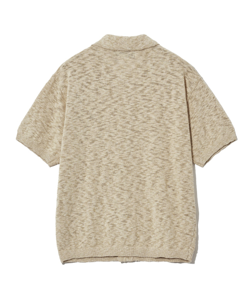 YALE(イェール)の「ヘダーショートスリーブニットシャツヘダーベージュ(Tシャツ/カットソー・レディース・その他・MEDIUM/SMALL/X-LARGE/LARGE)」の3枚目の写真
