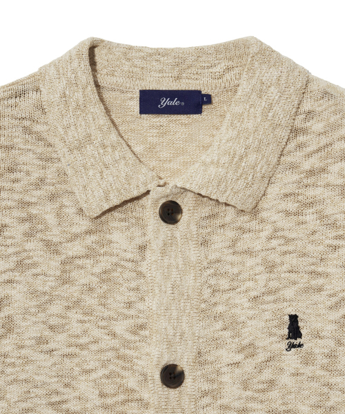 YALE(イェール)の「ヘダーショートスリーブニットシャツヘダーベージュ(Tシャツ/カットソー・レディース・その他・MEDIUM/SMALL/X-LARGE/LARGE)」の4枚目の写真