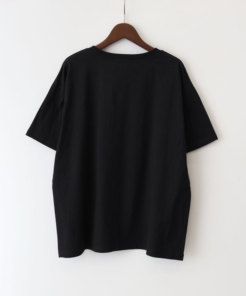 SpRay(スプレイ)の「汗染み防止花フォト Tシャツ(Tシャツ/カットソー・レディース・ブラック/グレー/ブラウン/アイボリー/チャコールグレー・FREE)」の7枚目の写真
