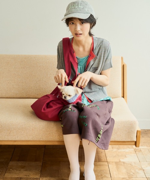 common gull products.（コモンガルプロダクツ）の「2つで1つの半袖カーディガン、芽心（カーディガン/ボレロ・レディース・グレー系/ミント/ネイビー/サックスブルー・SMALL/MEDIUM）」の17枚目の写真