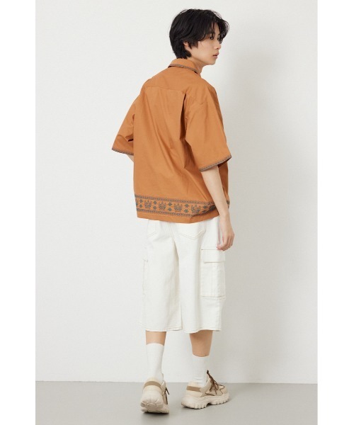 RODEO CROWNS WIDE BOWL（ロデオクラウンズワイドボウル）の「Crown Hem シャツ（シャツ/ブラウス・メンズ・ブラック/オフホワイト/ダークオレンジ・MEDIUM/LARGE）」の17枚目の写真