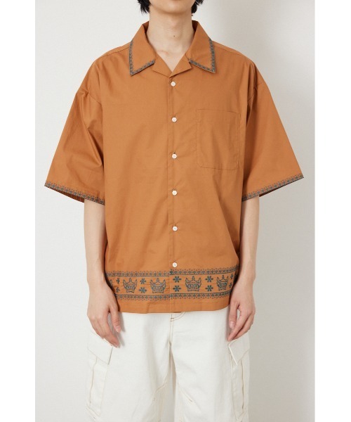 RODEO CROWNS WIDE BOWL（ロデオクラウンズワイドボウル）の「Crown Hem シャツ（シャツ/ブラウス・メンズ・ブラック/オフホワイト/ダークオレンジ・MEDIUM/LARGE）」の18枚目の写真