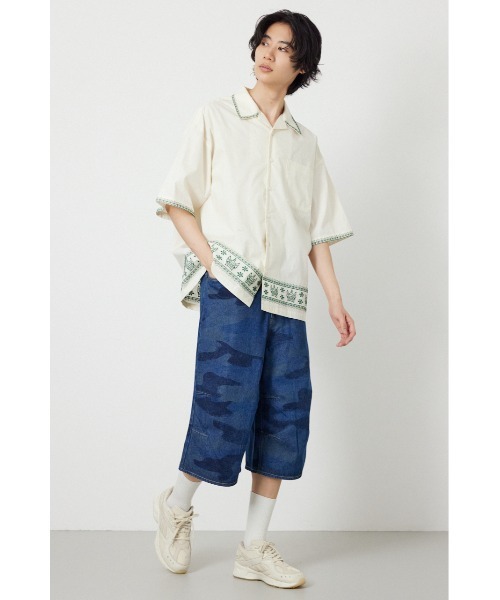 RODEO CROWNS WIDE BOWL（ロデオクラウンズワイドボウル）の「Crown Hem シャツ（シャツ/ブラウス・メンズ・ブラック/オフホワイト/ダークオレンジ・MEDIUM/LARGE）」の6枚目の写真