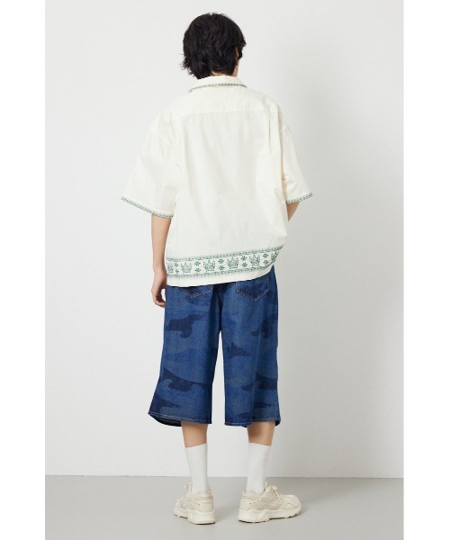 RODEO CROWNS WIDE BOWL（ロデオクラウンズワイドボウル）の「Crown Hem シャツ（シャツ/ブラウス・メンズ・ブラック/オフホワイト/ダークオレンジ・MEDIUM/LARGE）」の7枚目の写真