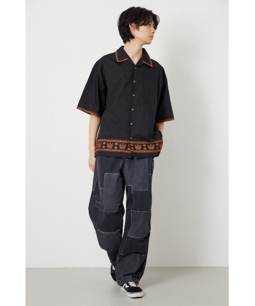 RODEO CROWNS WIDE BOWL（ロデオクラウンズワイドボウル）の「Crown Hem シャツ（シャツ/ブラウス・メンズ・ブラック/オフホワイト/ダークオレンジ・MEDIUM/LARGE）」の11枚目の写真